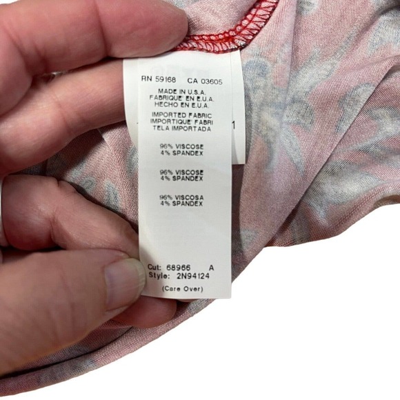 Karen Kane Women’s A-line Red Paisley Floral Mini Dress Size Medium NWT - Picture 13 of 14